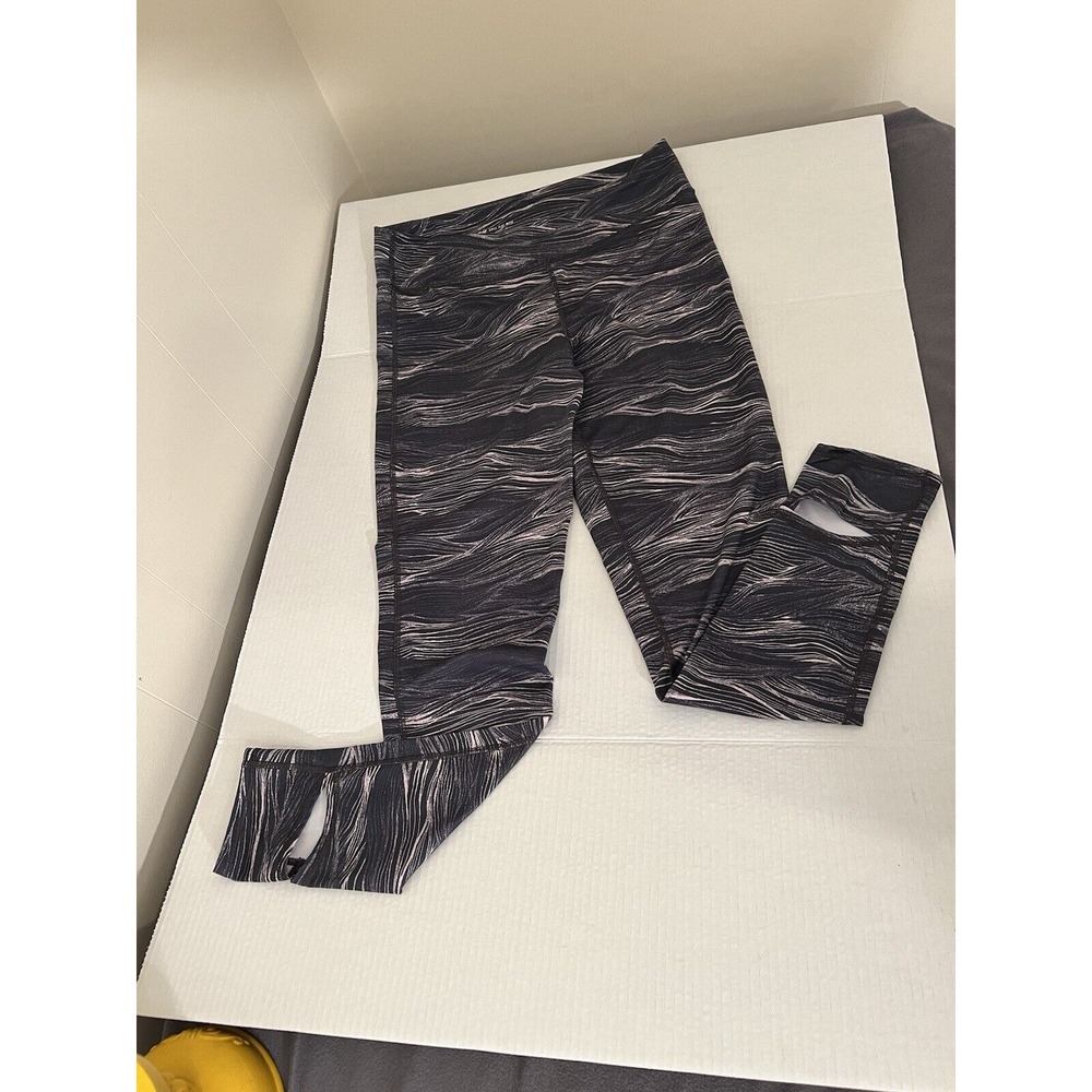 Aerie Womens Leggings Chill Play Move Yoga Pants Size L Long  Gray & Pink‎